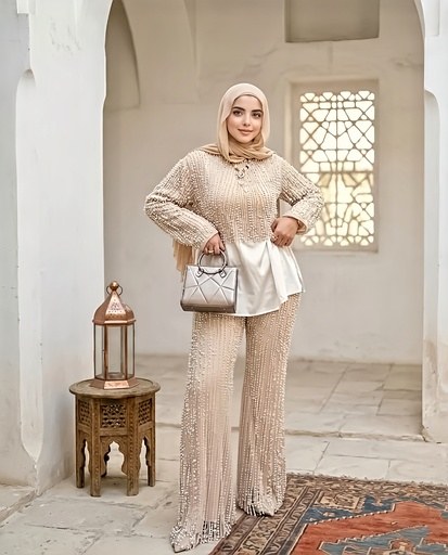 Handmade Embroidered Pants Suit