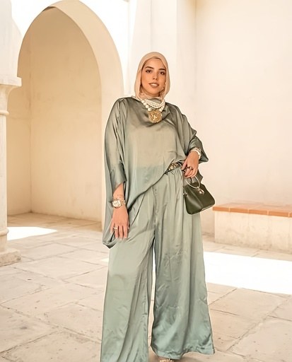 Elegant Flowy Satin Set