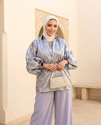 Metallic Organza Puff Sleeve Jacket