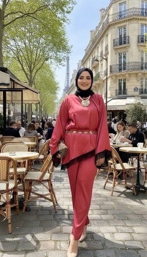Elegant Satin Lace Trim Suit