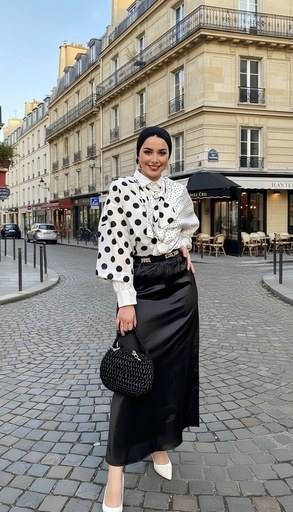 Polka Dot Midi Suit