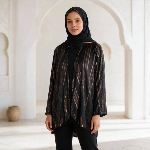 Velvet Tie Waist Blouse