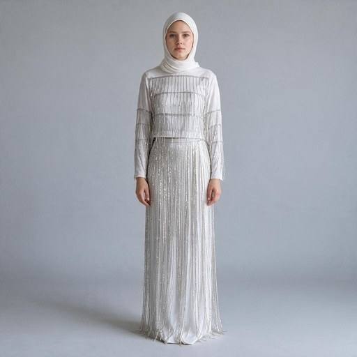 Strass Fringe Skirt Suit (2P)(S)