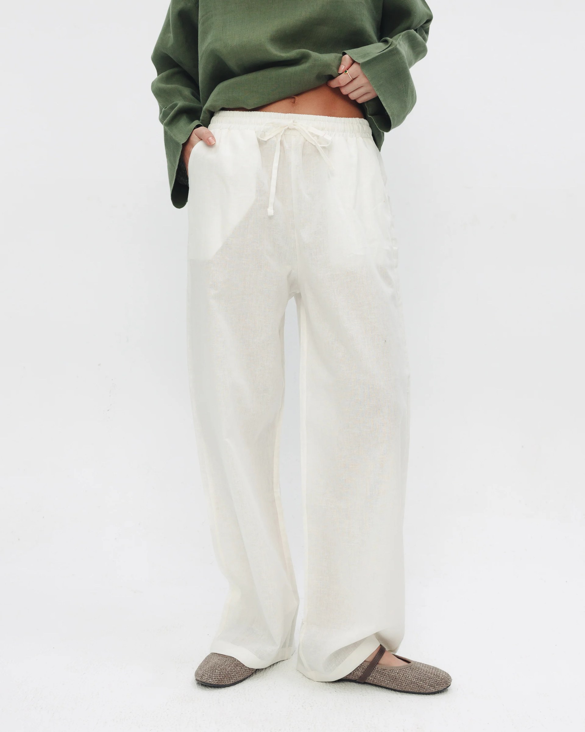 White Linen Pants