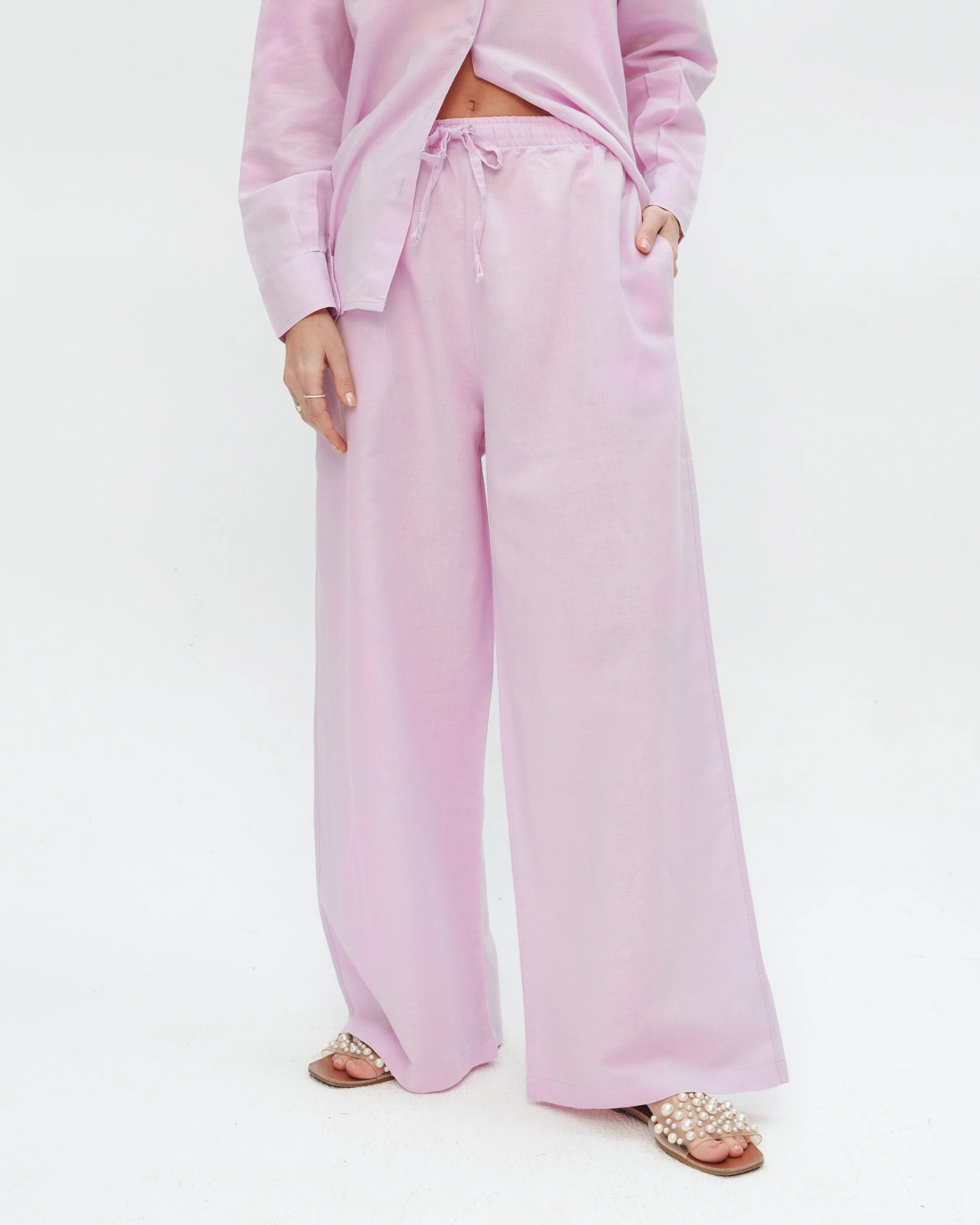 Lilac Linen Pants