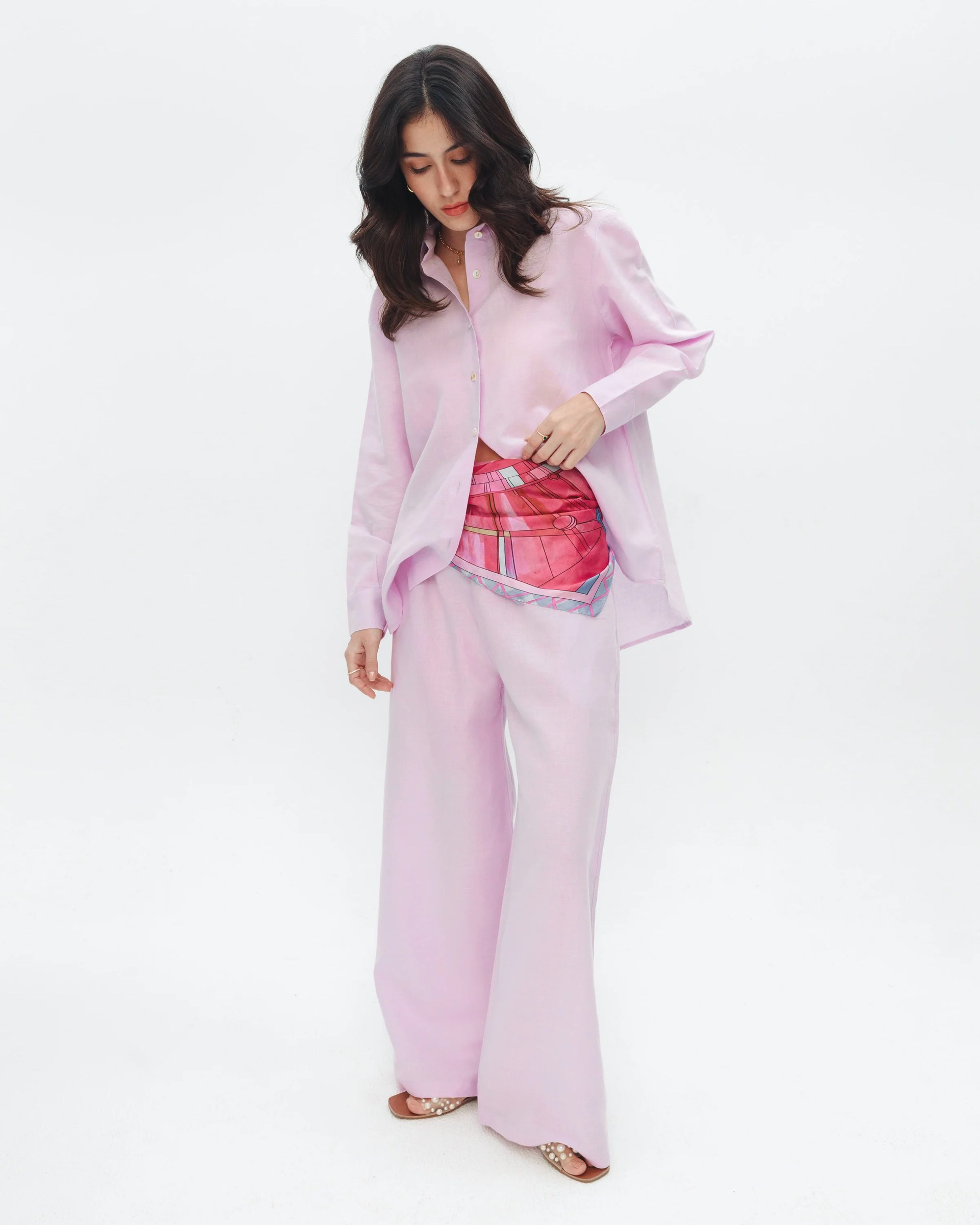 Lilac Linen Pants