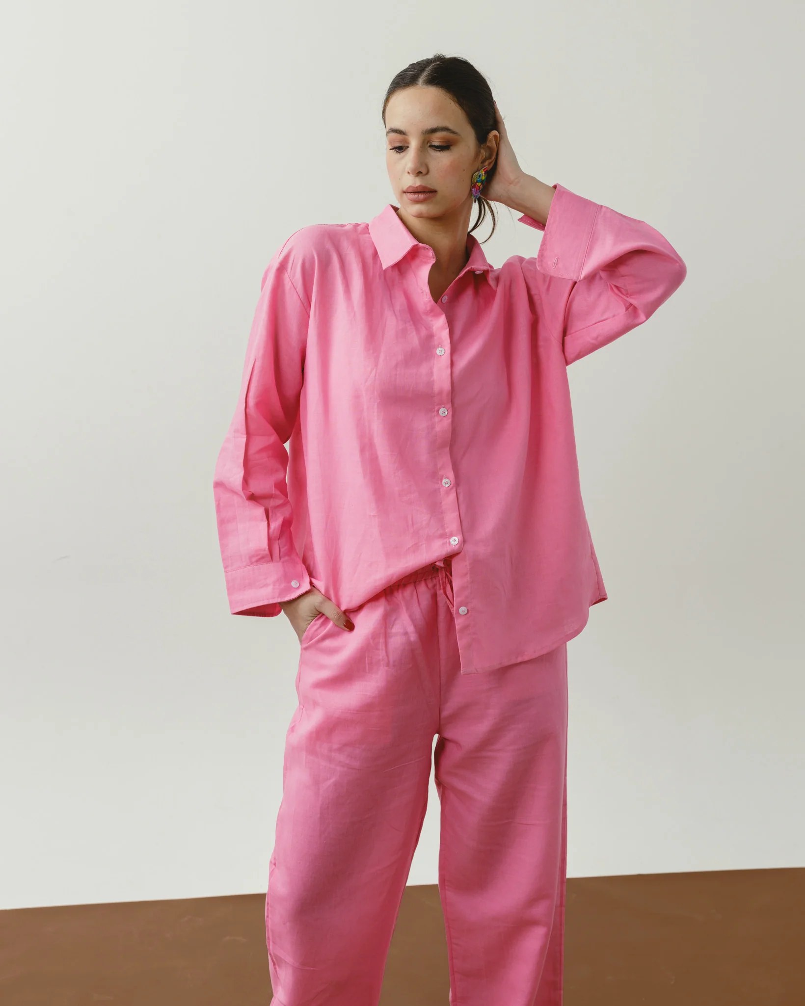 Bubble Gum Linen Shirt