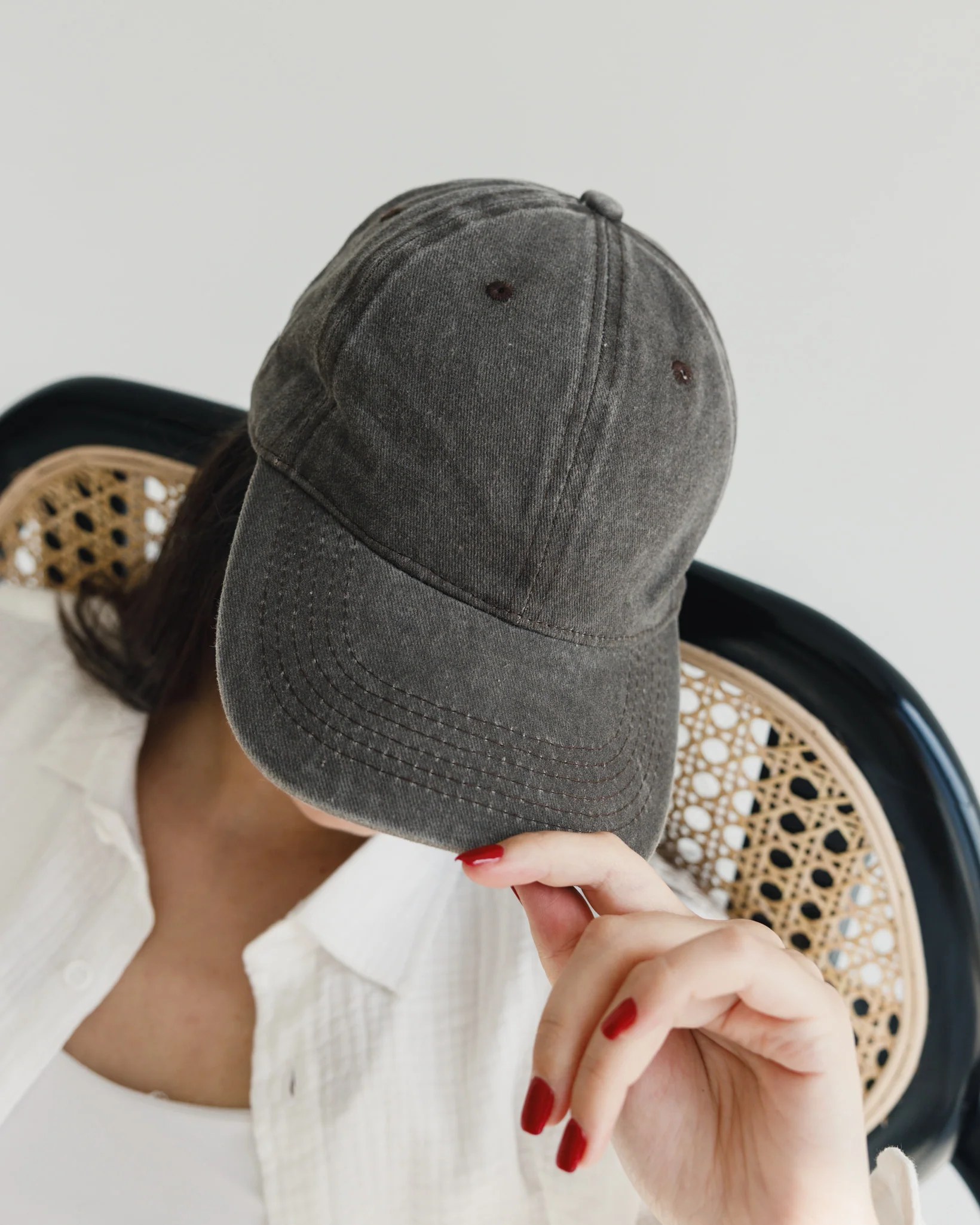 Brown Washed Cap