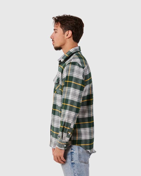 Men's Flannel Dress Shirt Green