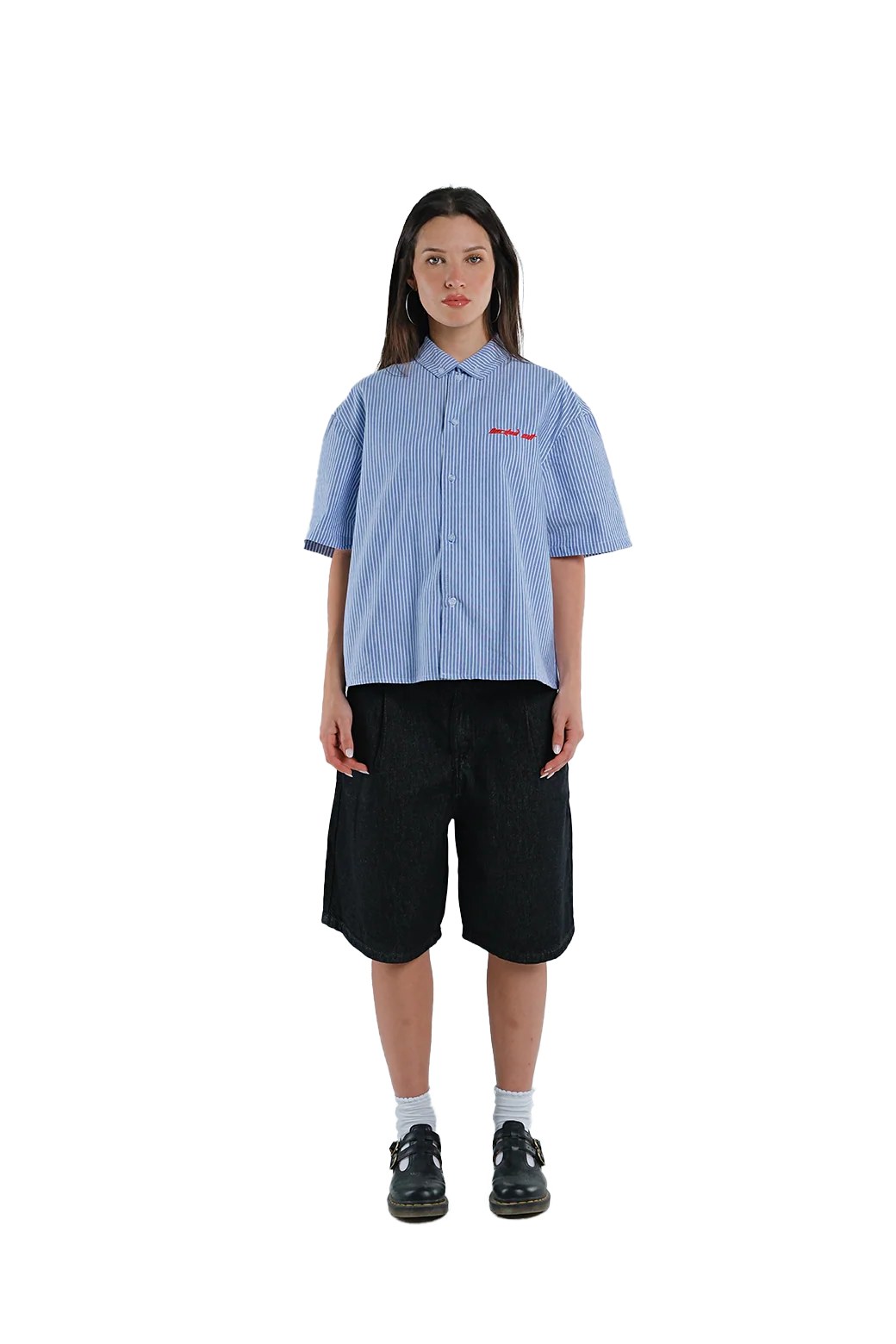 Pinstripe Shirt in Blue