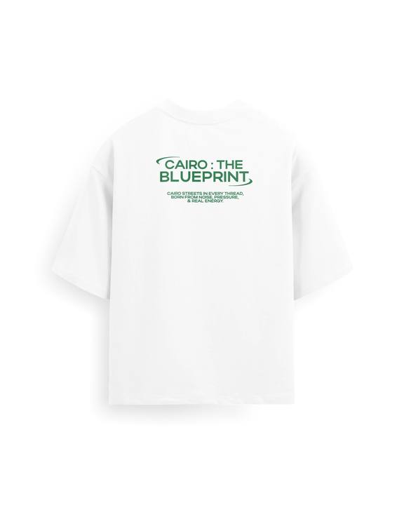 Cairo Blueprint Tee in White