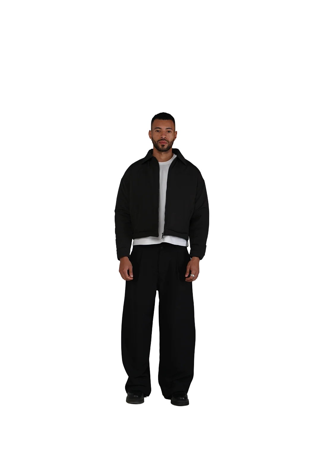 Twin Line Jacket in Black