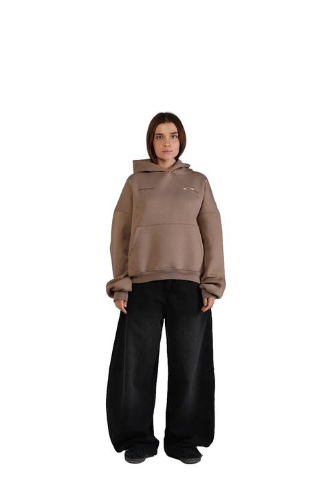 Love Who? Hoodie in Taupe
