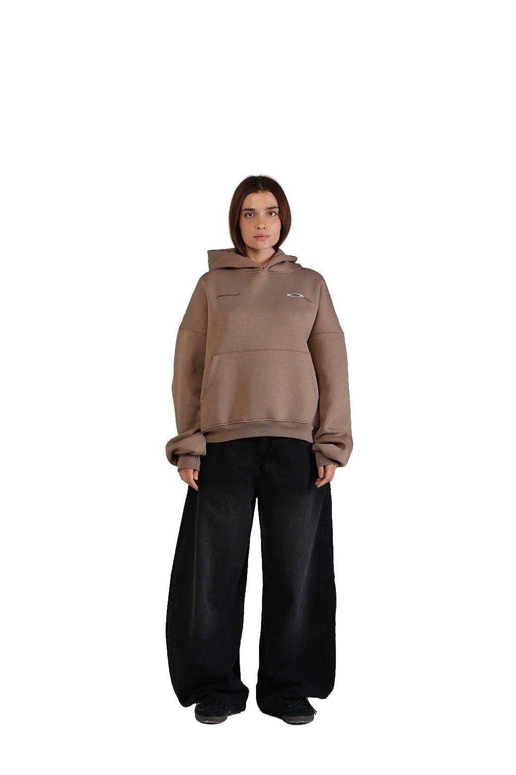 Love Who? Hoodie in Taupe