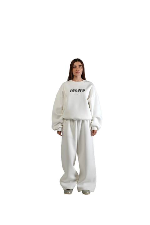 Mind Loop Crew in off white