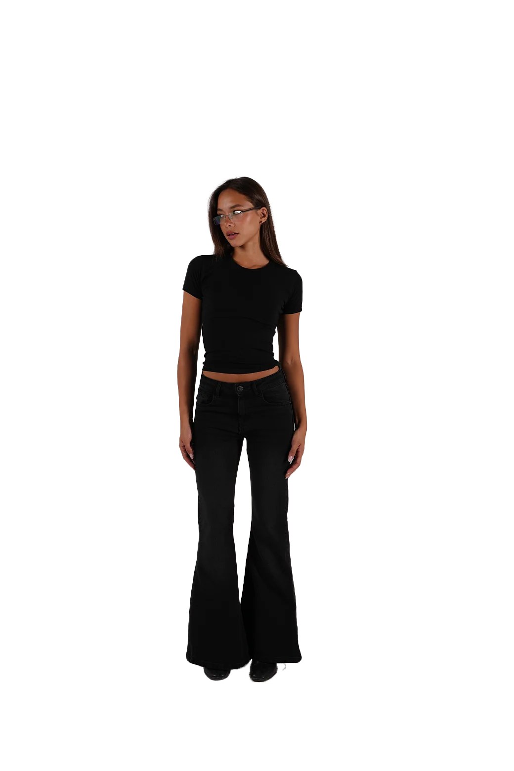 Hot Girl Denim in Black