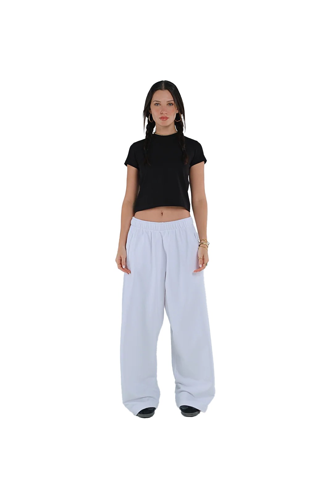Layback Joggers in White