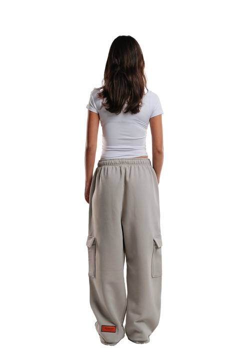 Rebel Oversized Joggers in Light Grey
