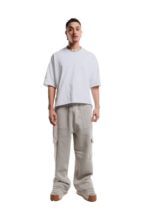 Rebel Oversized Joggers in Light Grey