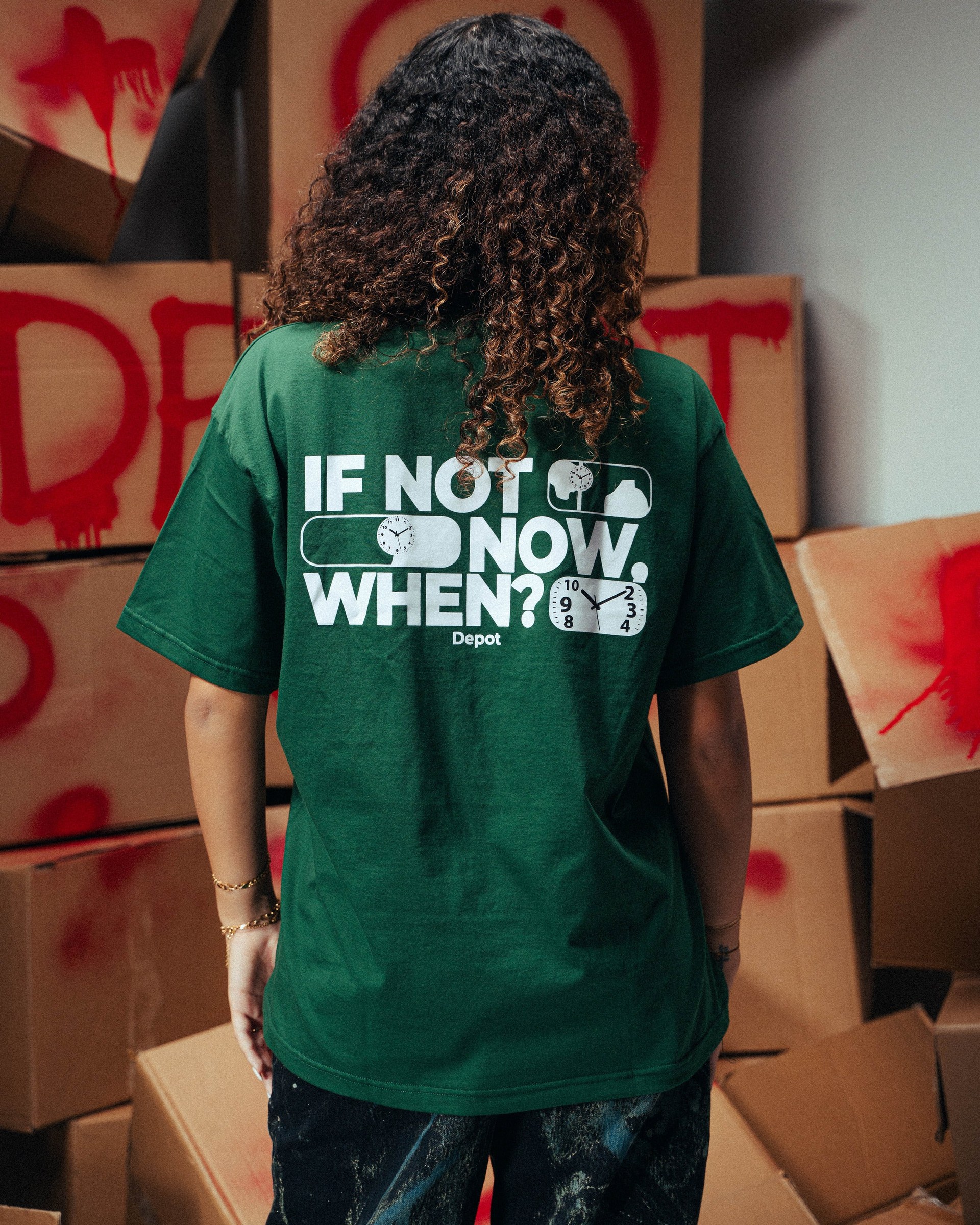 When Now Green Oversized T-Shirt unisex