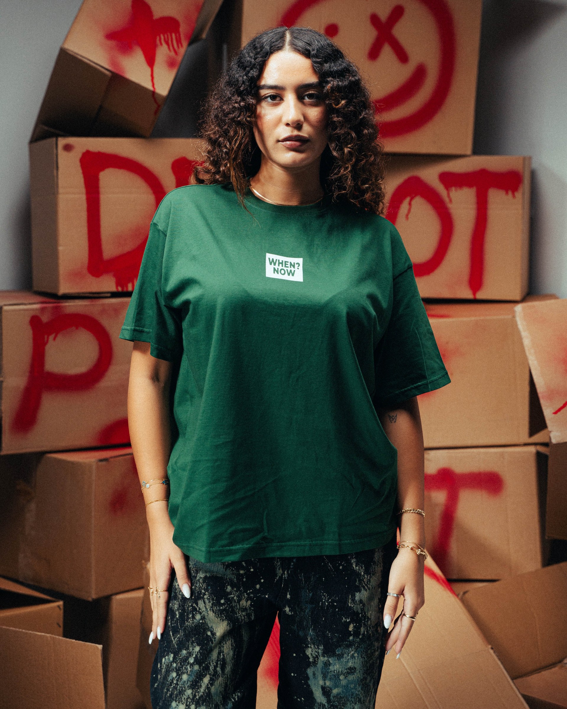 When Now Green Oversized T-Shirt unisex