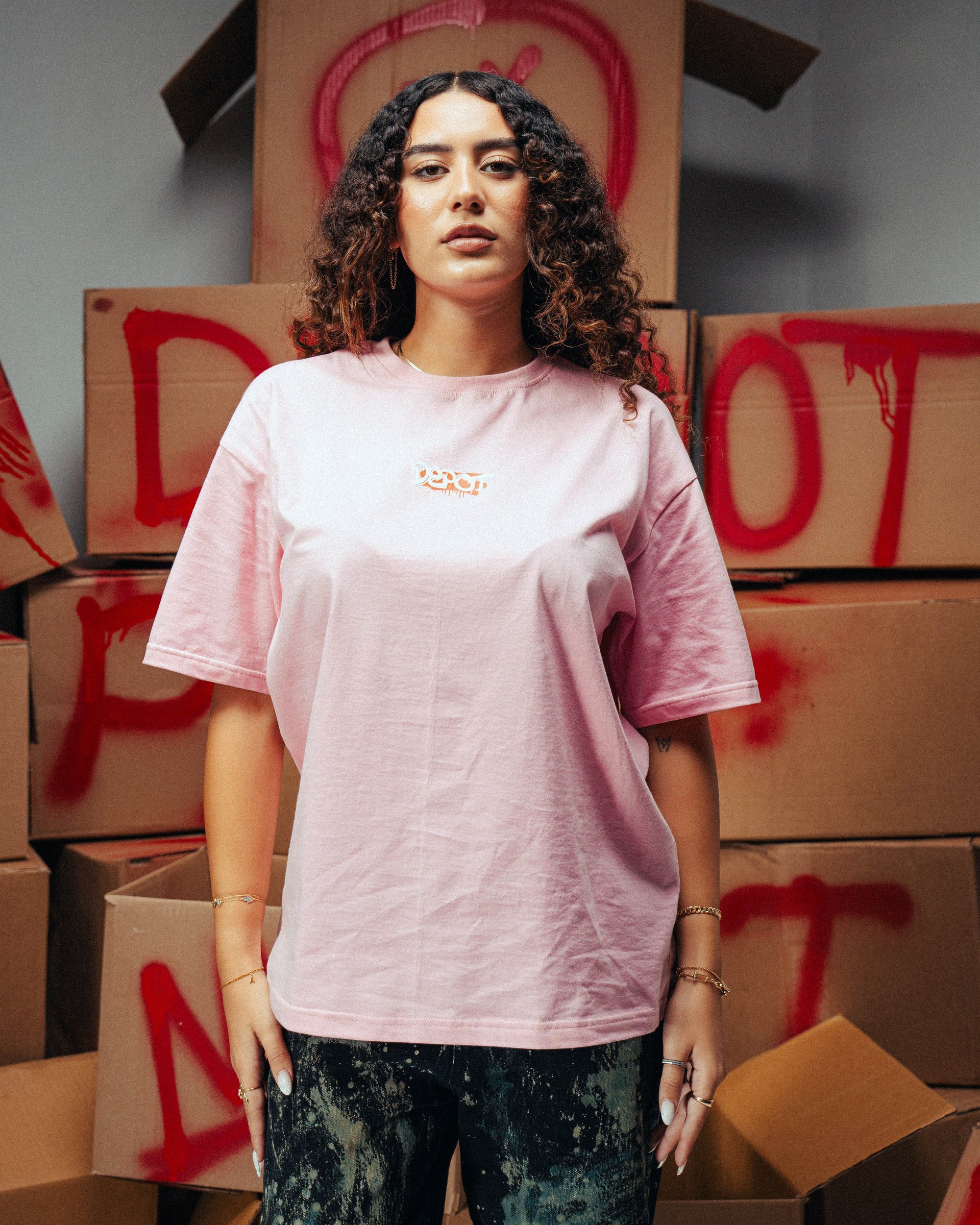 Perfectly Imperfect Pink Oversized T-Shirt unisex