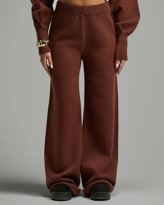 Knit Brown Pants