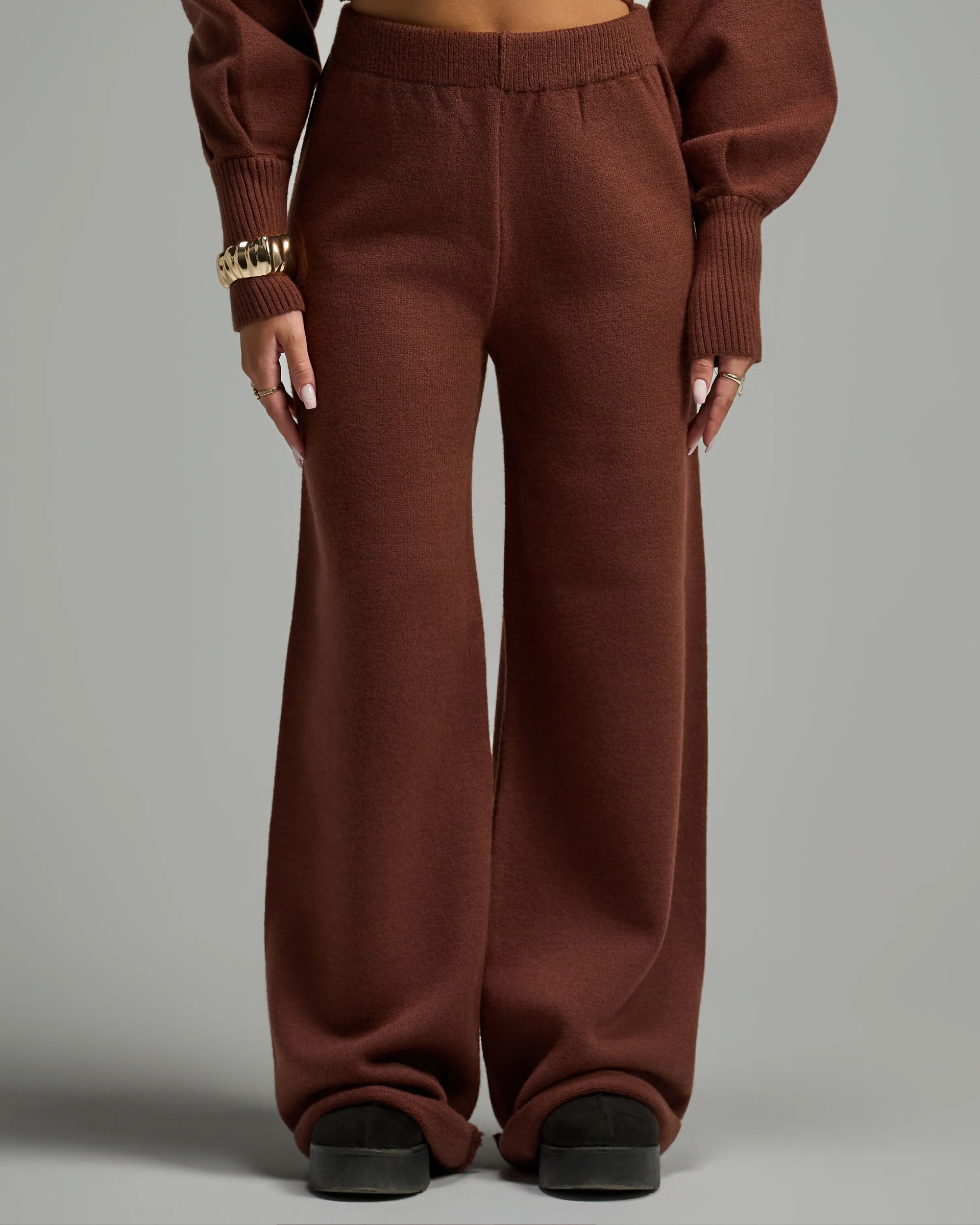 Knit Brown Pants