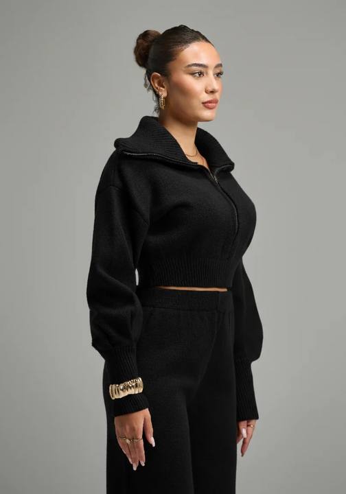 Black knit set