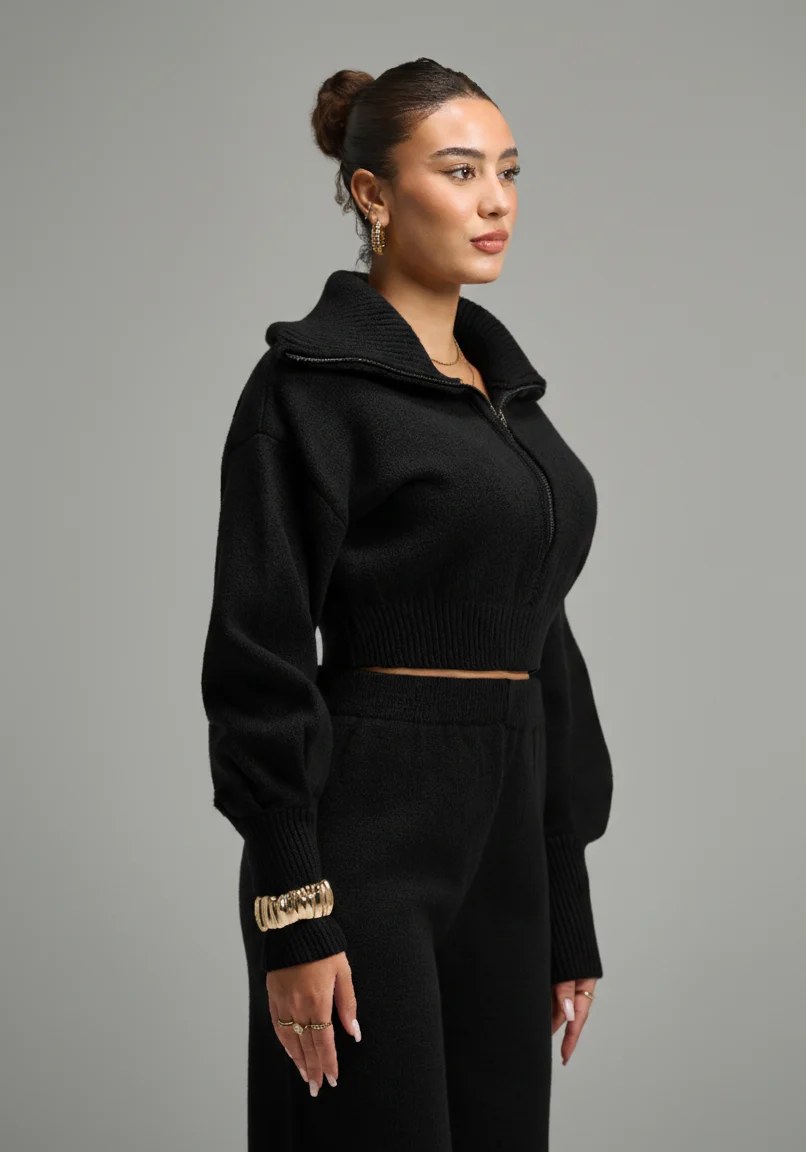 Black knit set