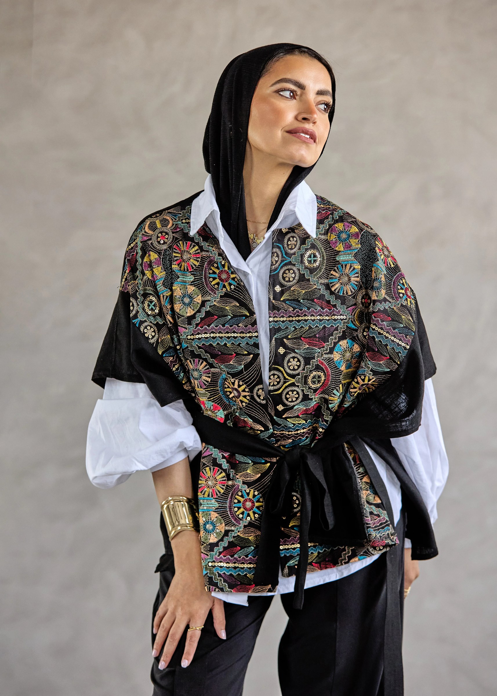 Black Mosaic vest