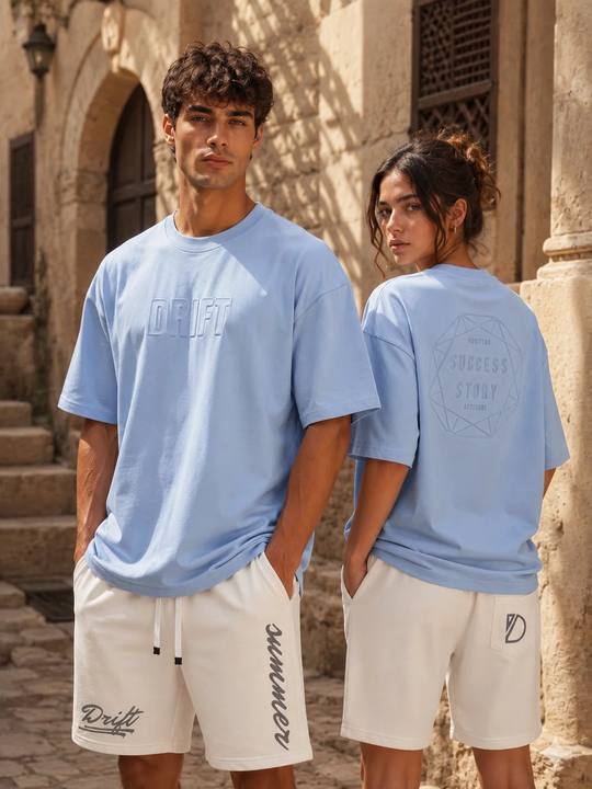 story baby blue tee