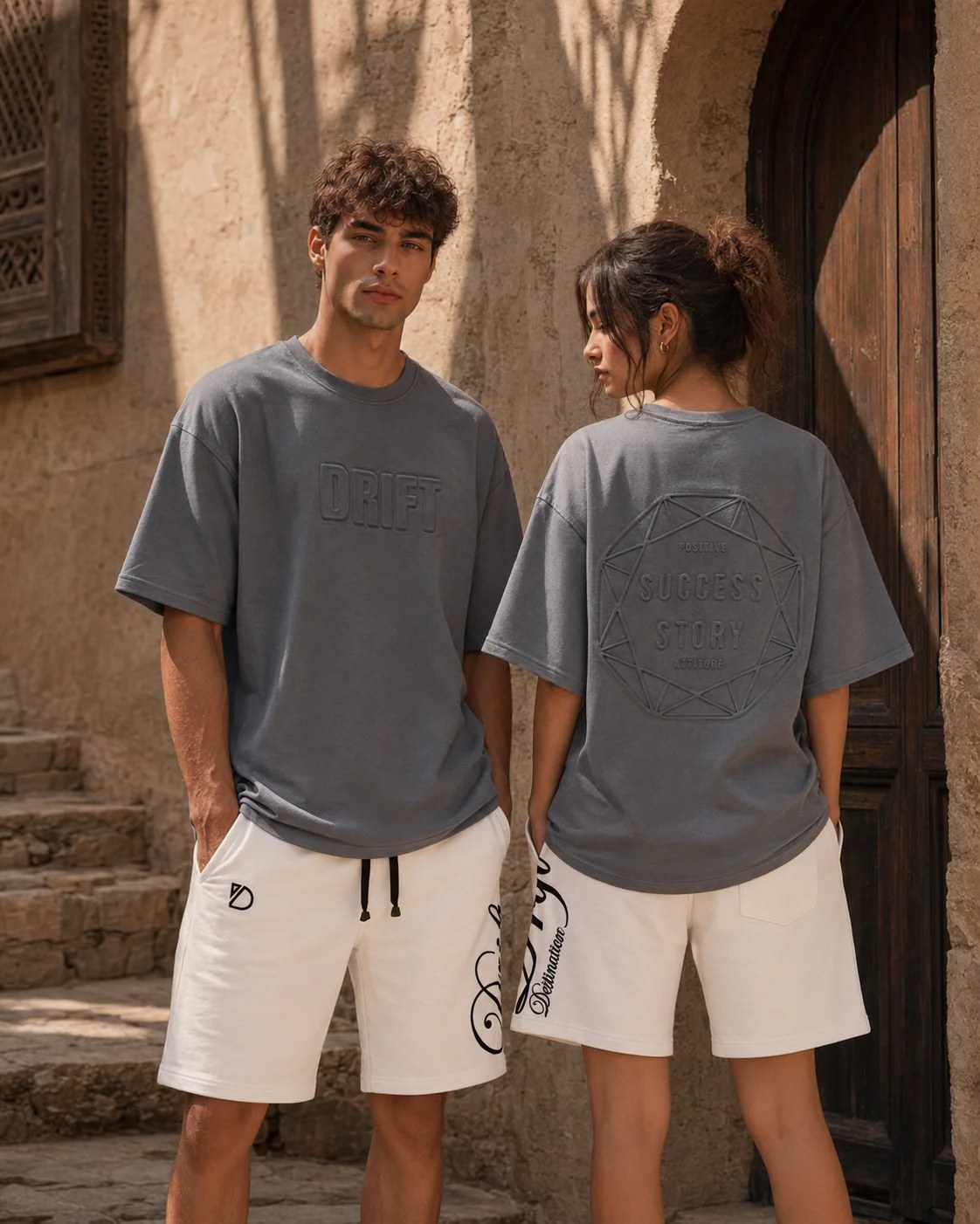 story dark grey tee