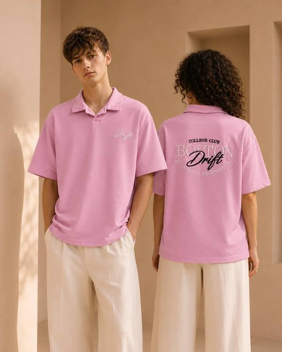 boston pink polo