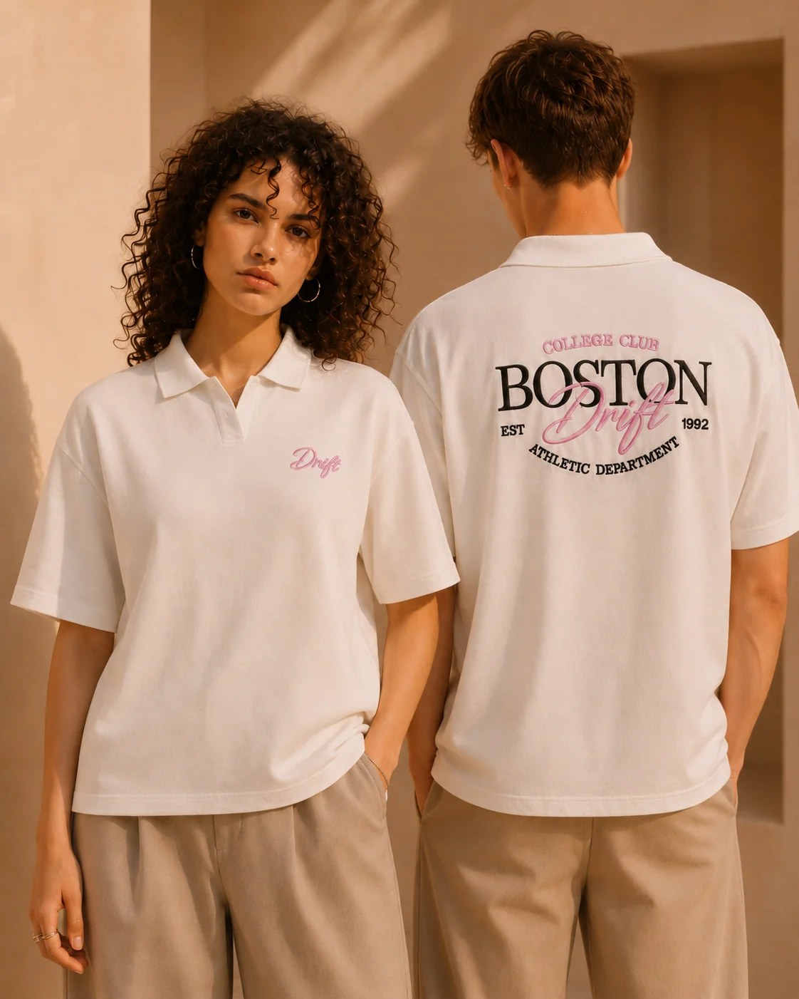 boston white polo