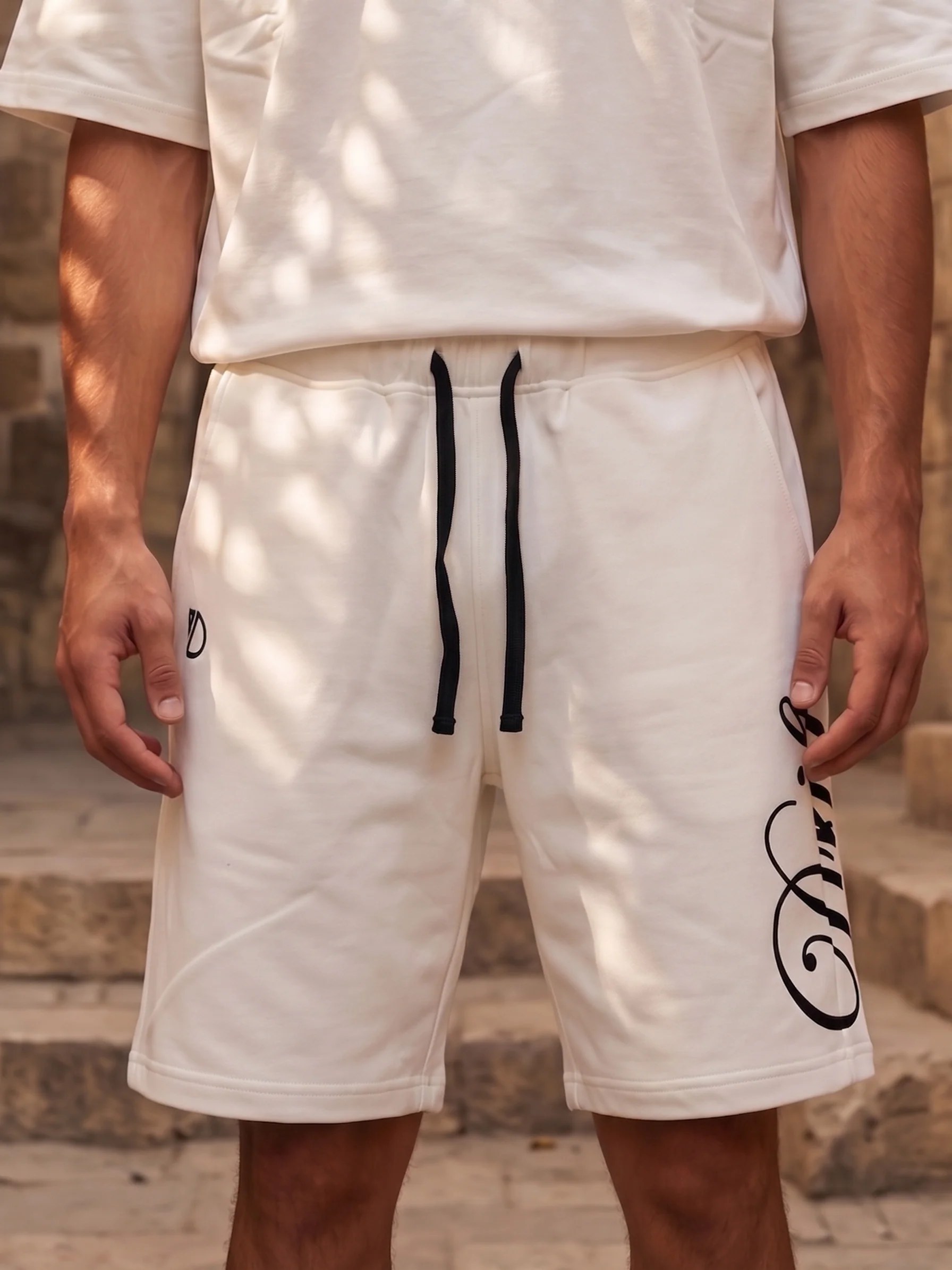 design white short