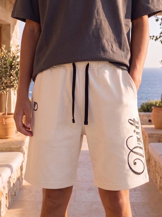 design white short