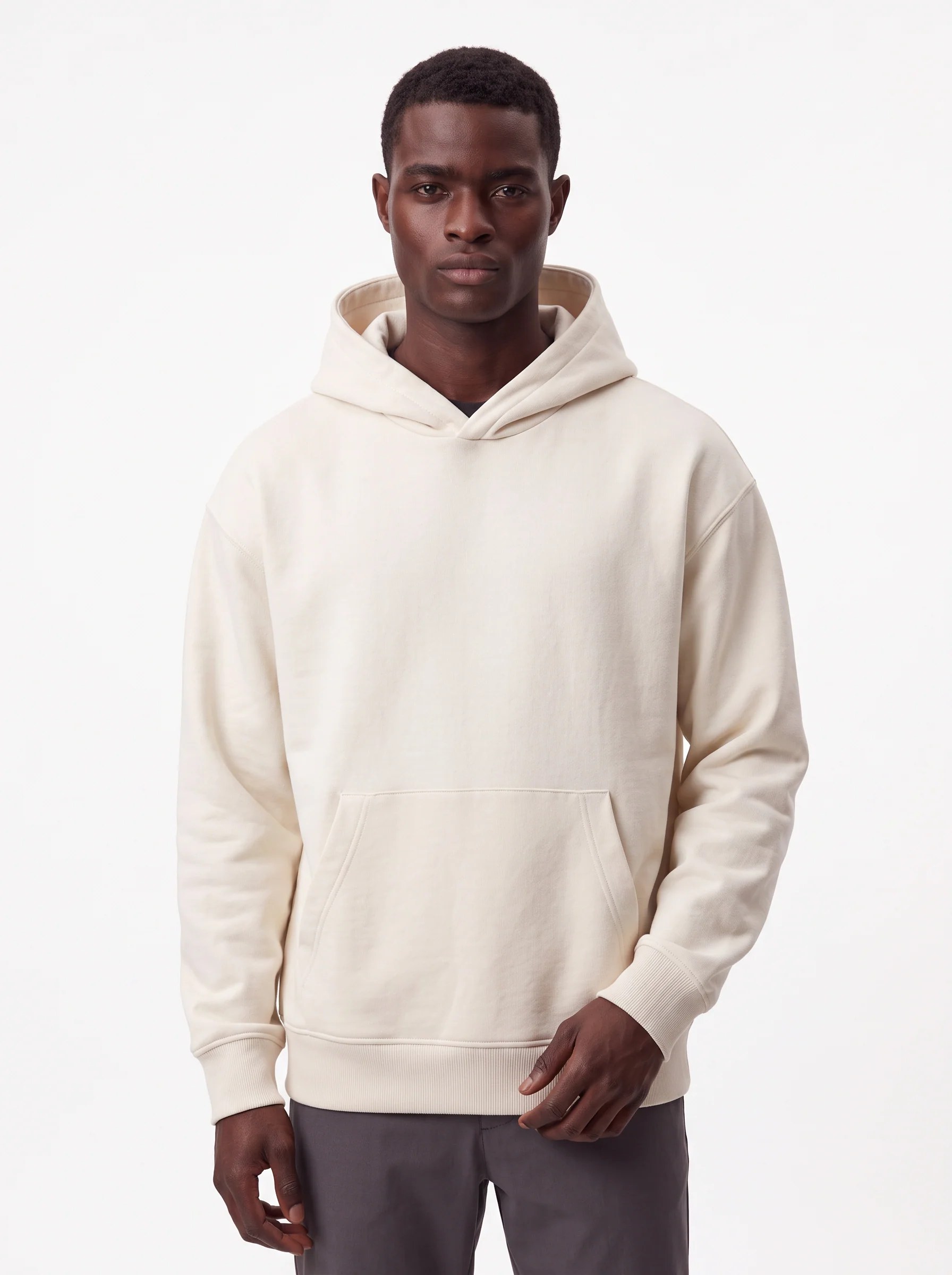 CREAM OVERSIZED HEAVYWEIGHT HOODIE W27N