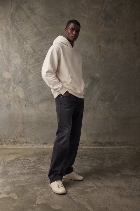 CREAM OVERSIZED HEAVYWEIGHT HOODIE W27N