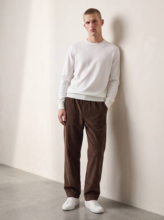 COCOA CORDUROY STRAIGHT-FIT PANTS W27N