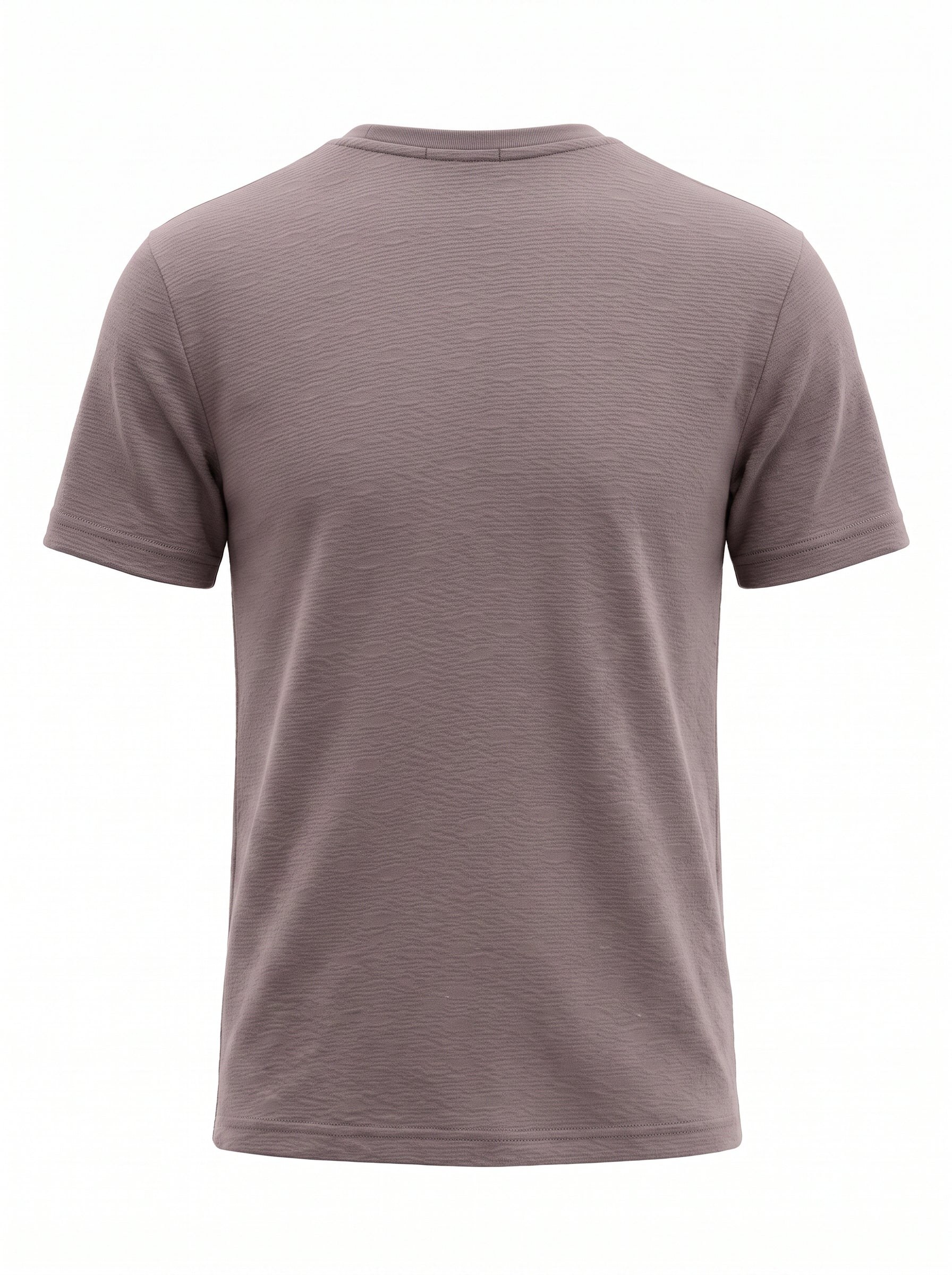 TAUPE TONAL CRINKLE TEXTURE SLIM-FIT T-SHIRT S27