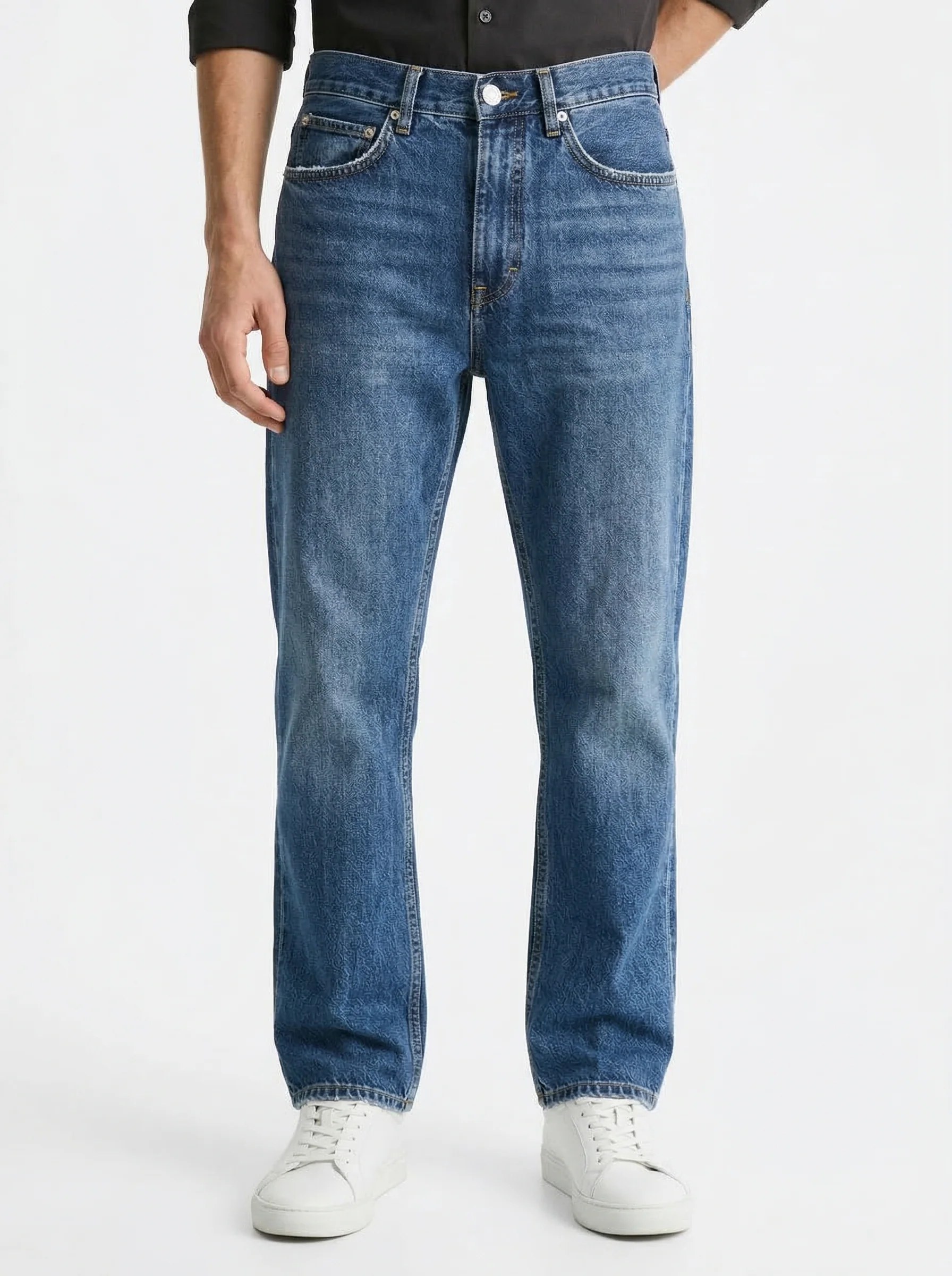 MID BLUE STRAIGHT LEG DENIM JEANS W27N