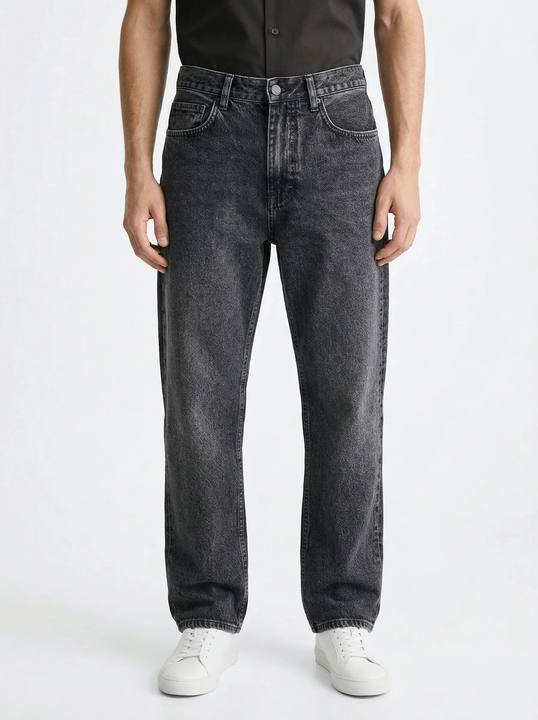 GREY WASH STRAIGHT LEG DENIM JEANS W27N