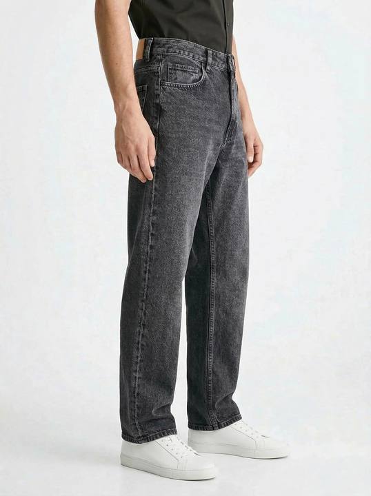 GREY WASH STRAIGHT LEG DENIM JEANS W27N