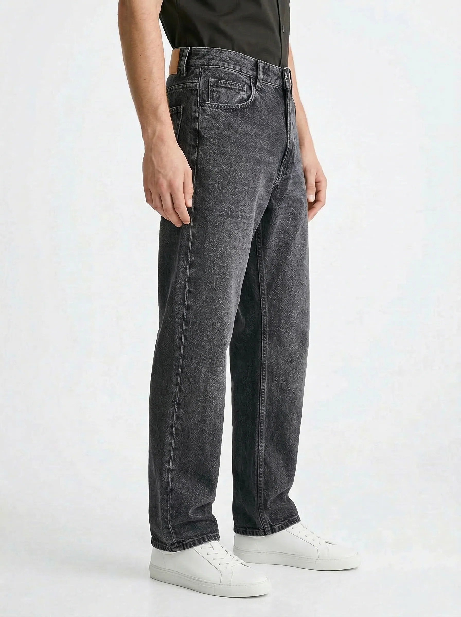 GREY WASH STRAIGHT LEG DENIM JEANS W27N