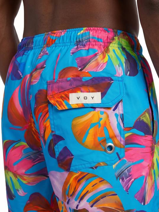 LUSH TROPICAL PRINT SWIM TRUNK S27
