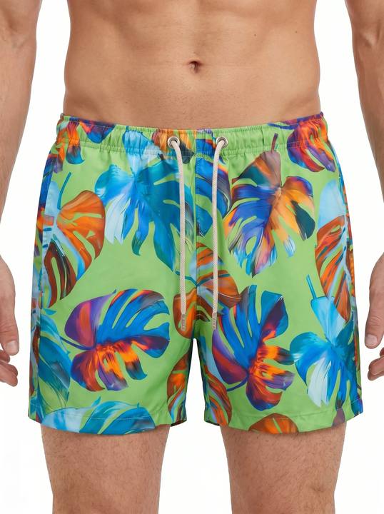 TROPICAL PARADISE LEAF SWIM TRUNK S27