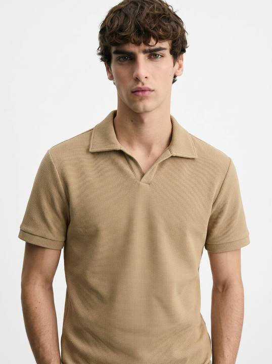 GOLDEN DUNE BREEZE WAFFLE POLO SHIRT S27