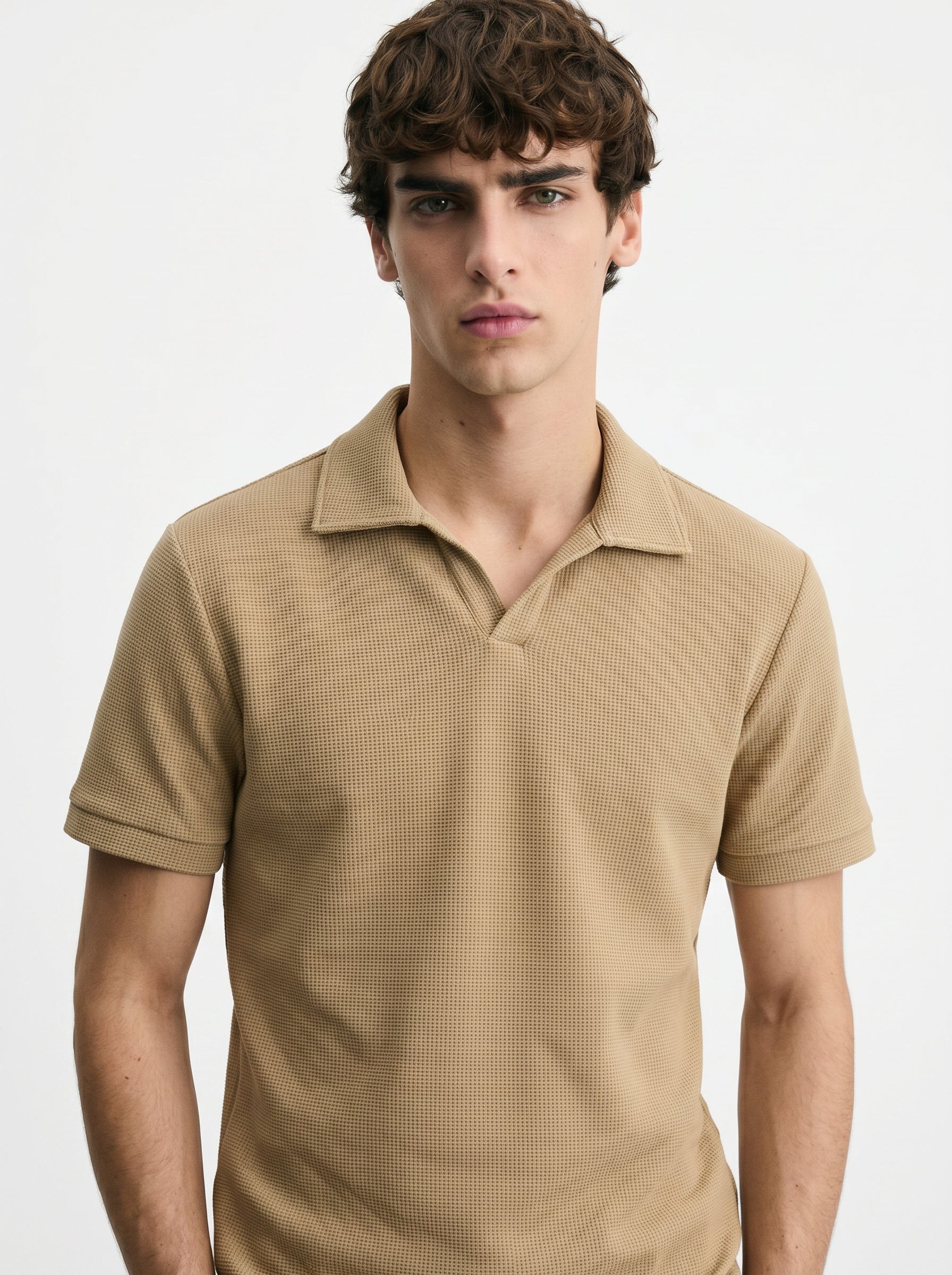 GOLDEN DUNE BREEZE WAFFLE POLO SHIRT S27