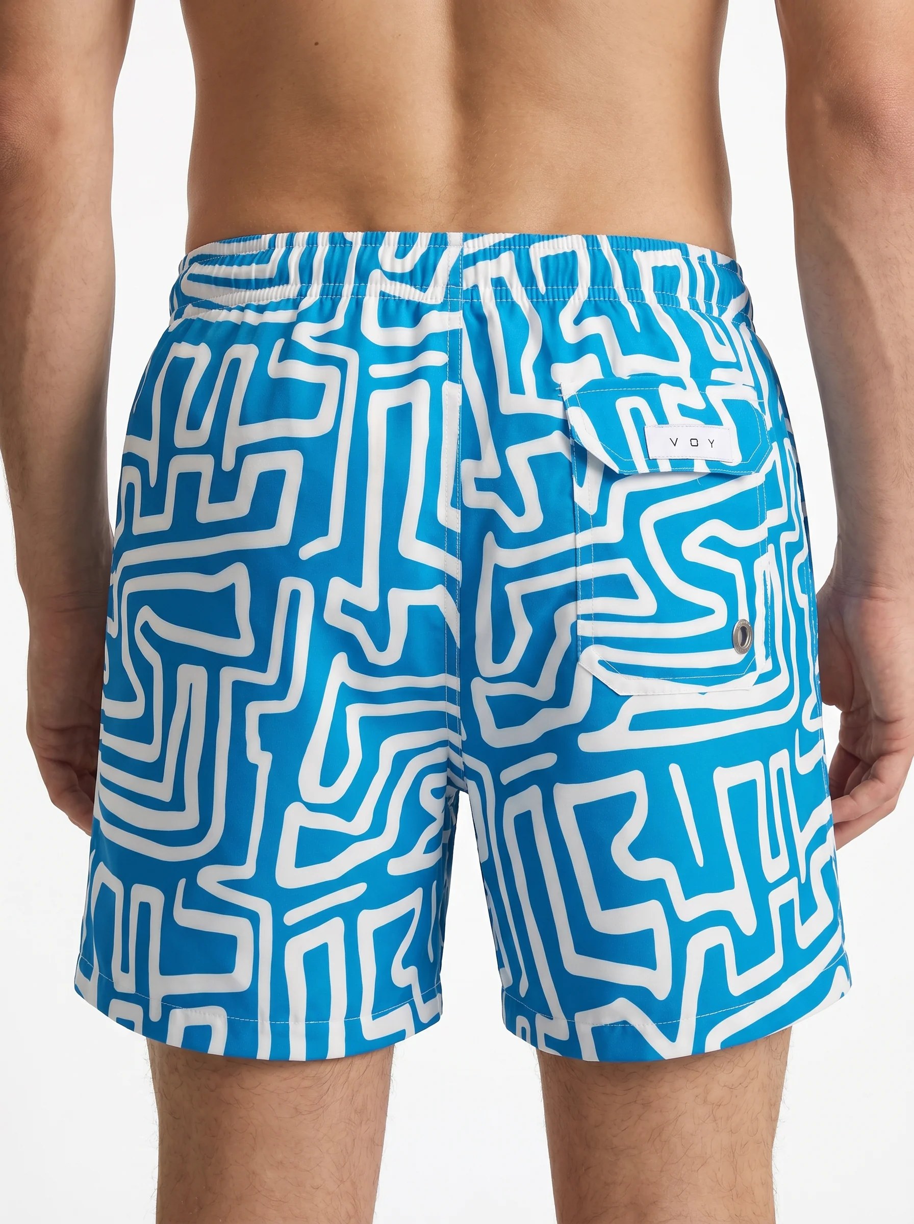 AZURE MAZE GRAPHIC SWIM TRUNK S27
